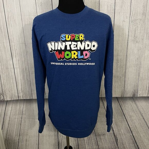 Universal Studios Hollywod Super Nintendo World Logo Crew Fleece Sweater XXL - Picture 2 of 6